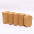 Eco-friendly cork yoga block pakyawan natural cork block